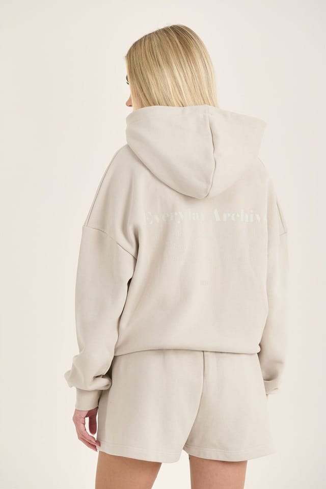 Loom Archives Loom Archives Women's LOOM Everyday Archive Oversized Hoodie in Light Stone - 2