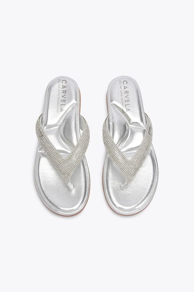Carvela Carvela Women's 'Riviera Jewel' Sandals in Silver - 2