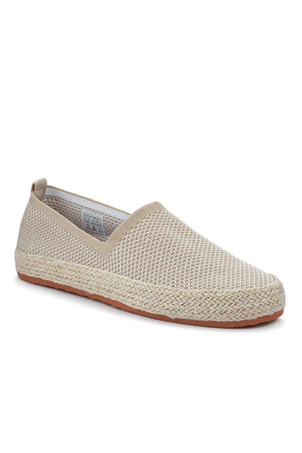 Pavers Pavers Men's Beige Breathable Slip-On Espadrilles