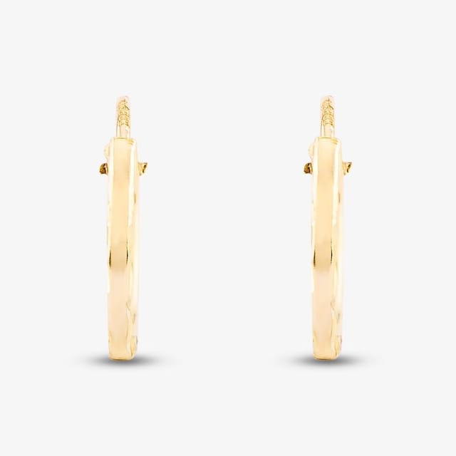 T.H.Baker T.H.Baker Women's 9ct Yellow Gold Sleeper Hoop Earrings 1.51.1859 - 2