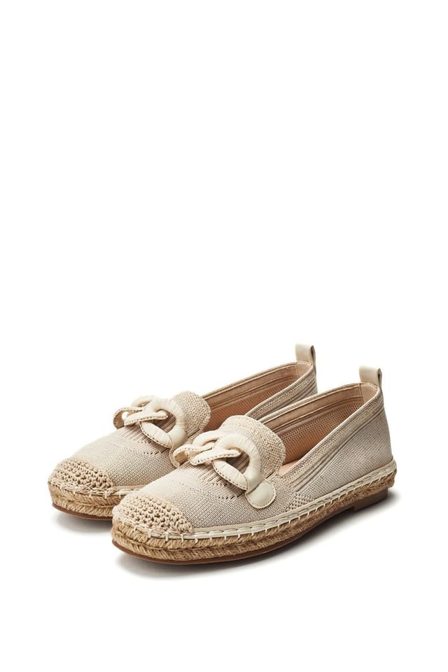 Moda In Pelle Moda In Pelle Women's 'Emaria' Textile Loafers in Off-White - 2