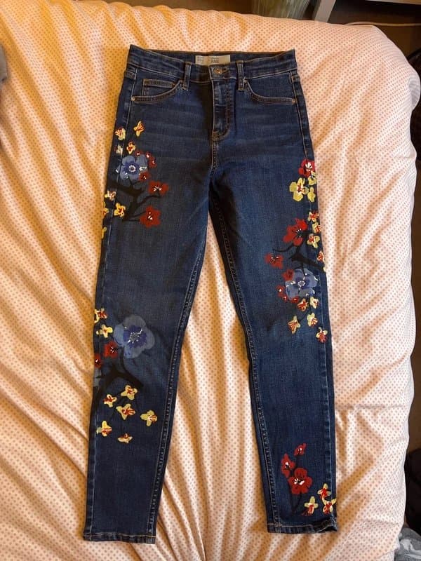Topshop Topshop flower jeans