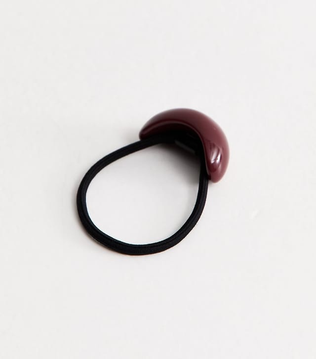 New Look Dark Burgundy Curved Charm Hair Tie New Look - 3