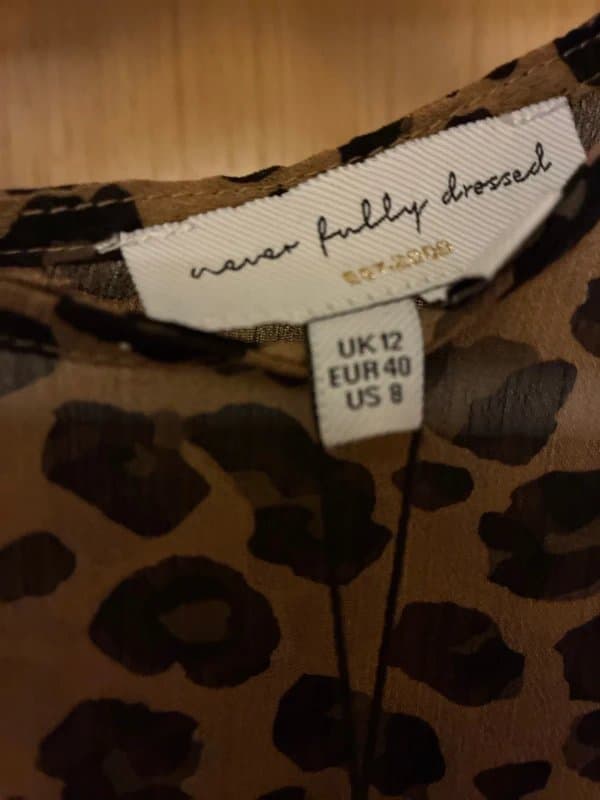 Never Fully Dressed Brand new unworn with tags Never Fully Dressed sheer leopard print dress size 12