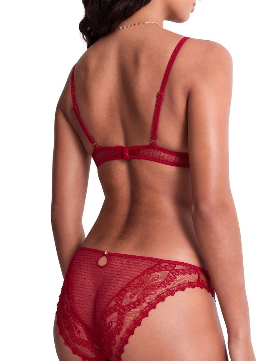 Aubade Aubade Women's Mystery Of Love Triangle Bralette in Red - 4