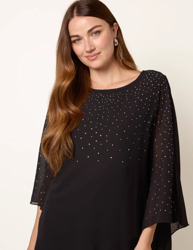 Blue Vanilla Rhinestone Tunic Top - 3