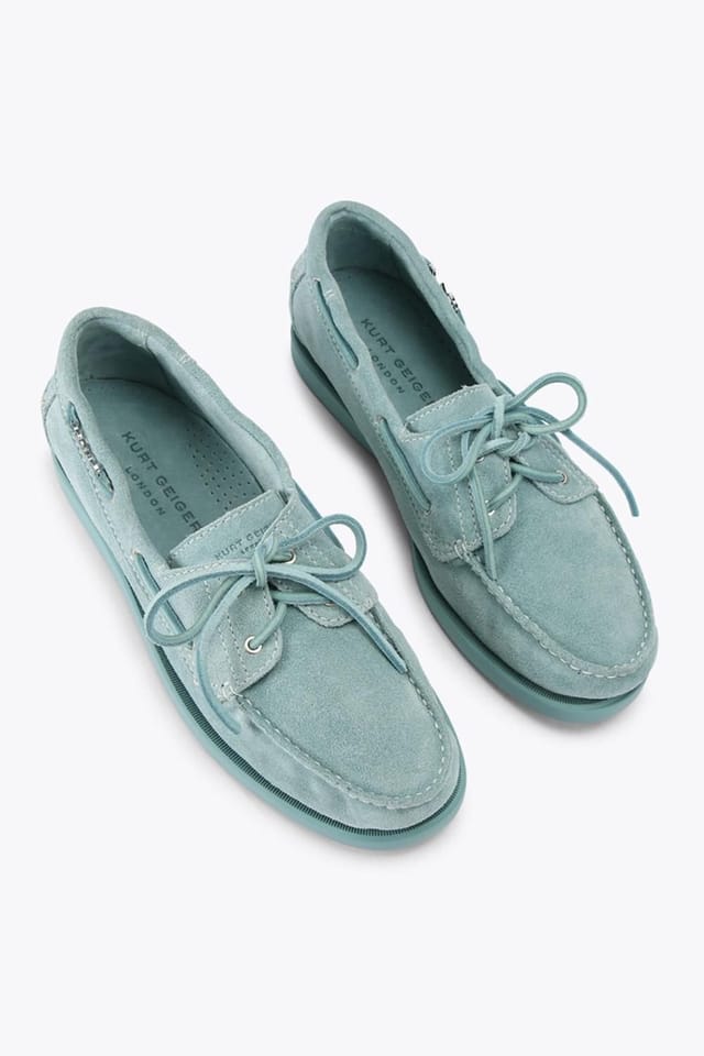 Kurt Geiger London Kurt Geiger London Men's 'Somerville Boat Shoe' Suede Shoes in Pale Blue - 2
