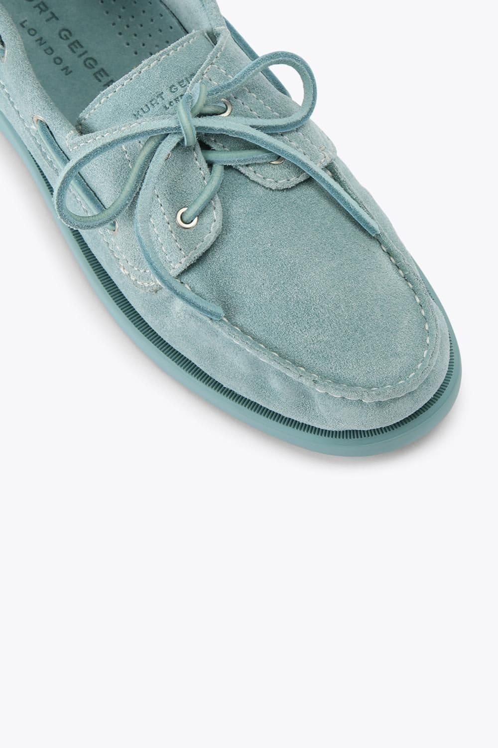 Kurt Geiger London Kurt Geiger London Men's 'Somerville Boat Shoe' Suede Shoes in Pale Blue - 4