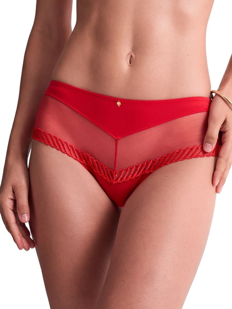 Aubade Aubade Red Sheer Mesh Cheeky Short