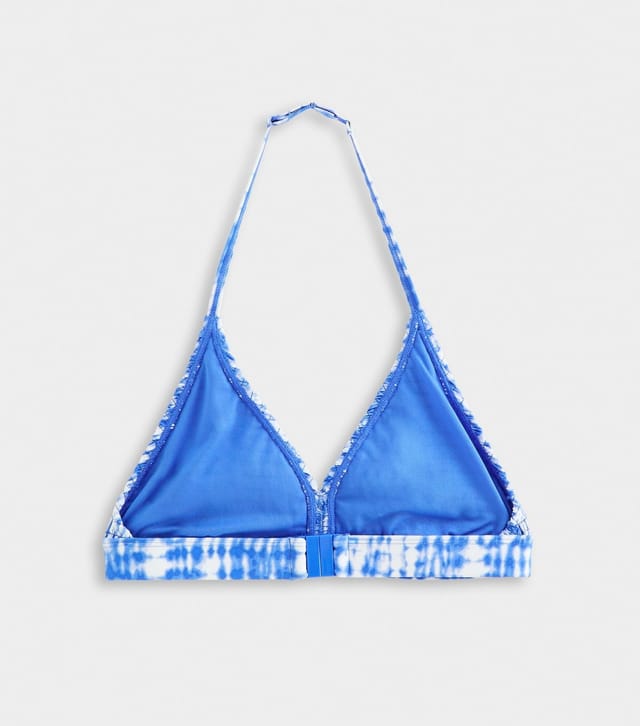 New Look Girls' Blue Shirred Triangle Bikini Top and Bottoms Set New Look - 2