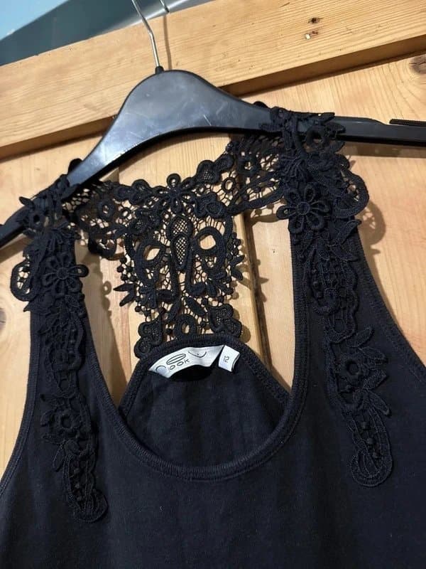 New Look New look black vest lace detail size 12 large