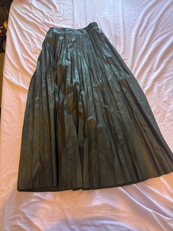 New Look Leather pleated maxi skirt