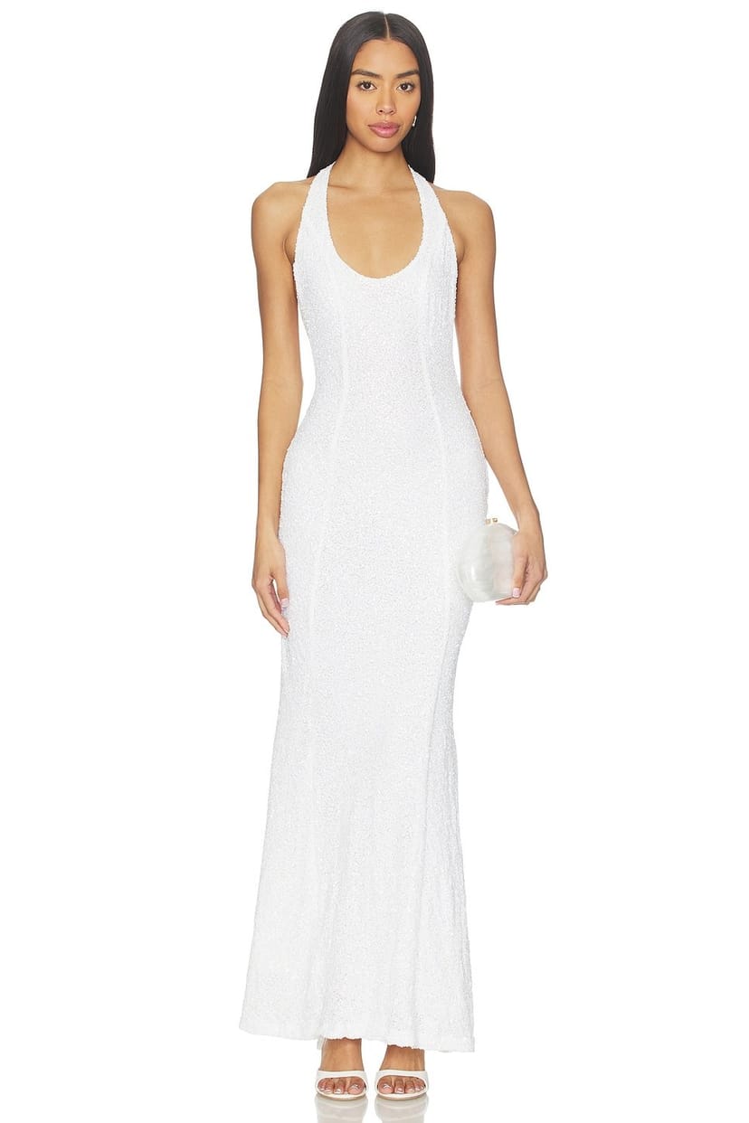 revolve Scarf Open Neck Dress - 1