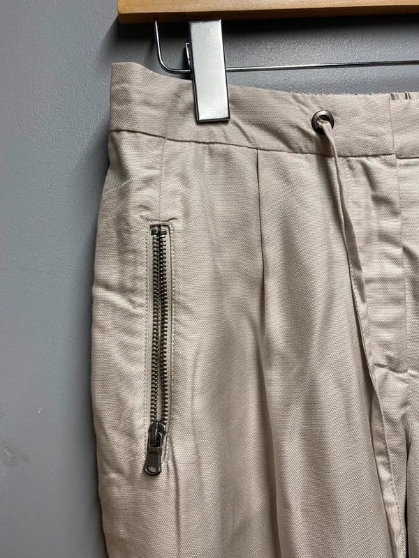 Mint Velvet Mint Velvet Size 10 Cream White Trousers Biker Zip Pockets Drawstrings - 1