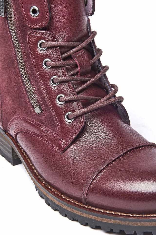 Moshulu Moshulu Women's 'Bardsey' Biker Ankle Boots in Purple - 3