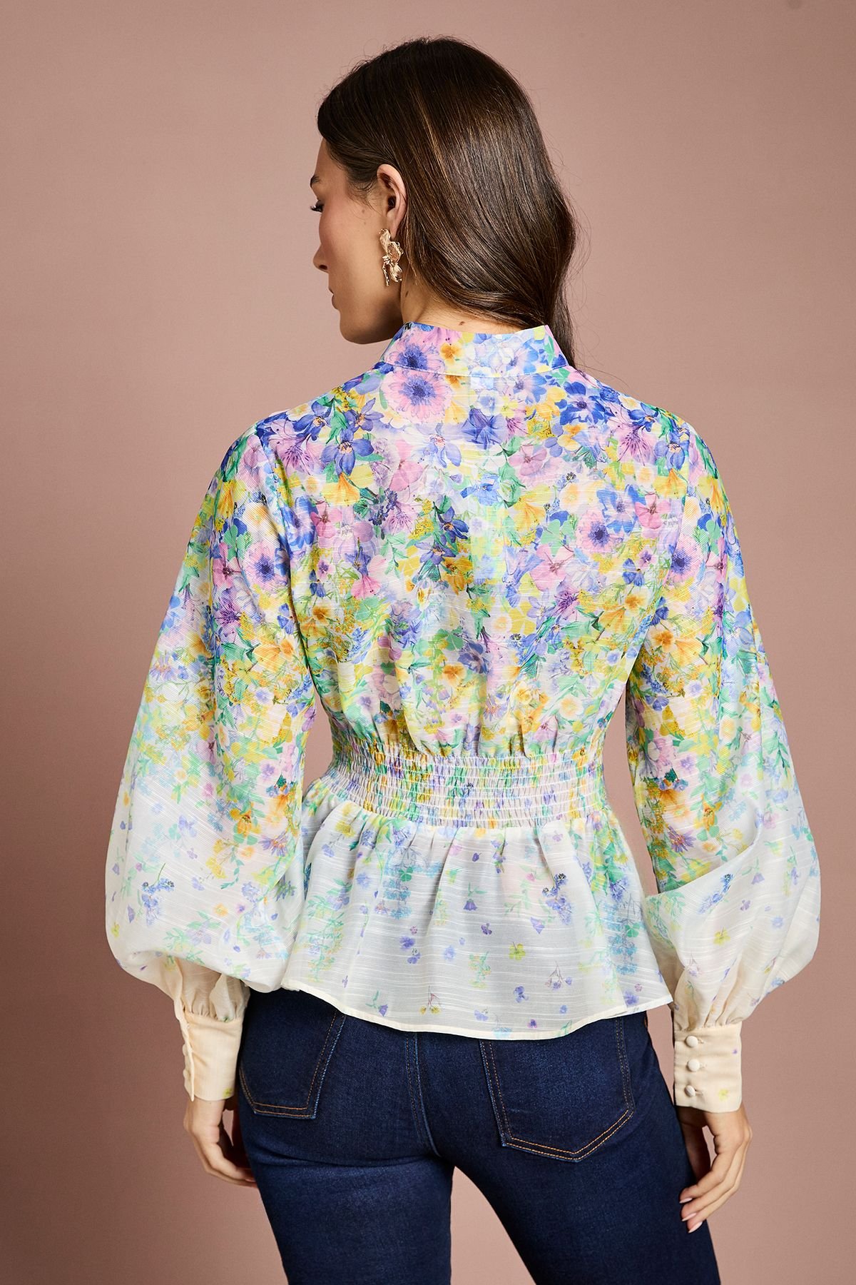 Coast Coast Women's 3D Flower Printed Organza Blouse - 3