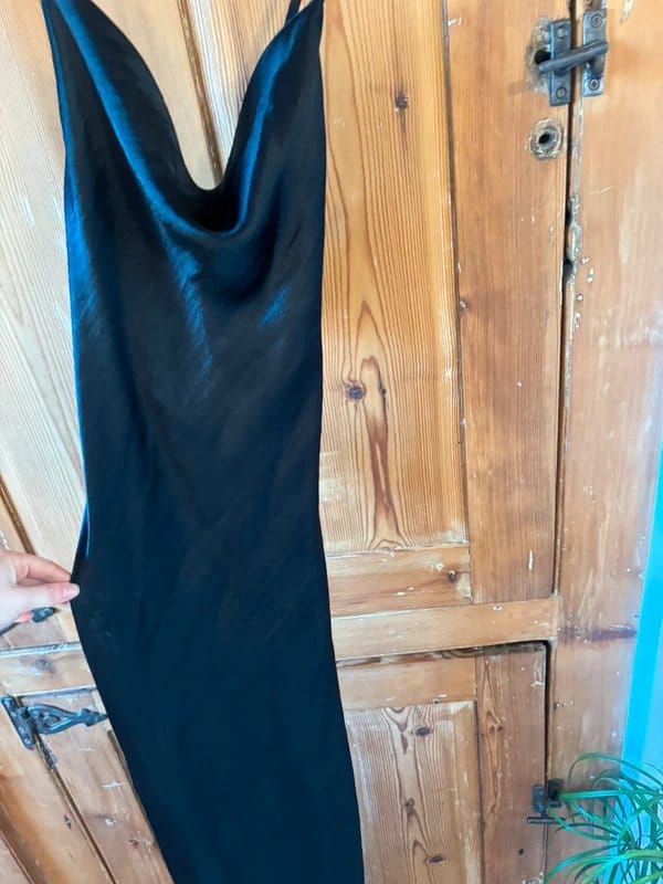 ASOS Design Black Satin Maxi Dress