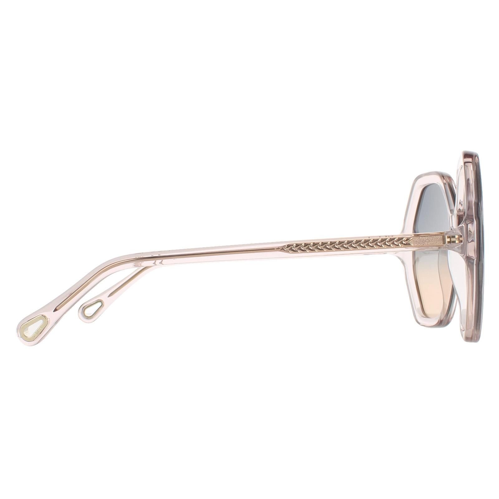 Chloé Chloé Women's Round Pink Crystal Blue to Peach Gradient CH0008S Esther - 4