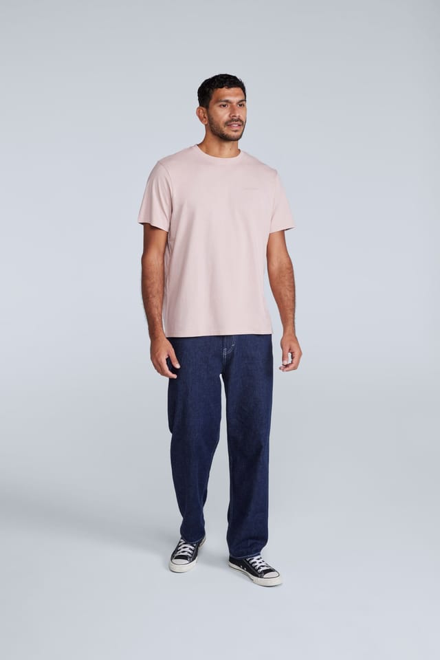 Animal Animal Men's 'Icon' Logo Print Lightweight Cotton Relaxed Fit Casual T-Shirt in Light Pink - 3