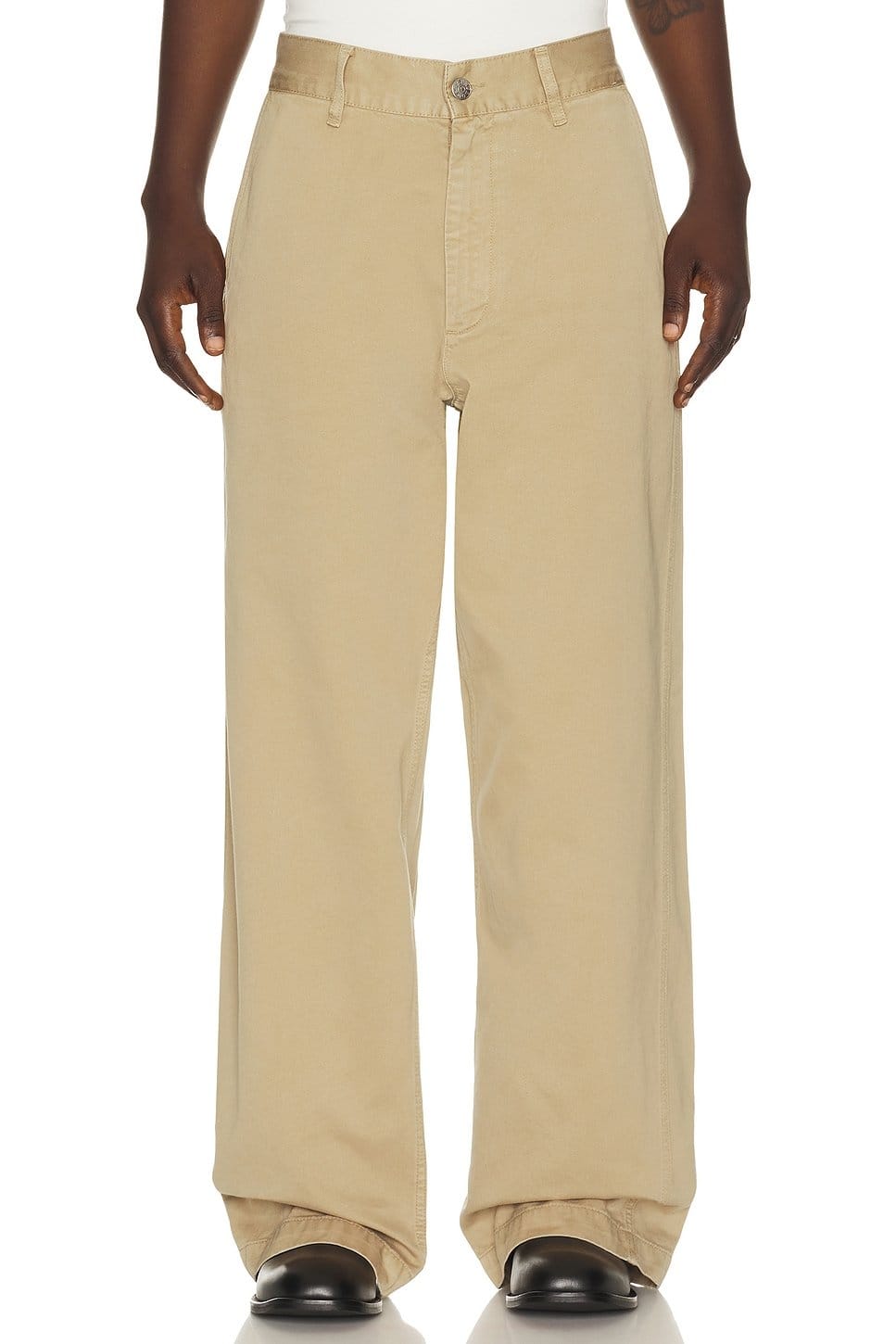 Revolve Khaki Wide Twist Chino Pants