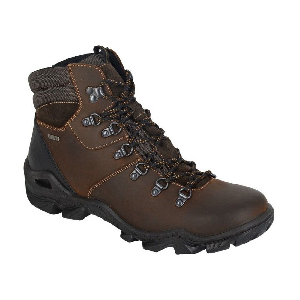 IMAC IMAC Men's Waxy Leather Walking Boots in Brown - 1