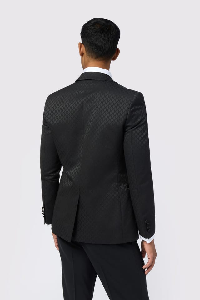 Ted Baker Ted Baker Men's Sabine Slim Fit Diamond Jacquard Jacket in Black - 3