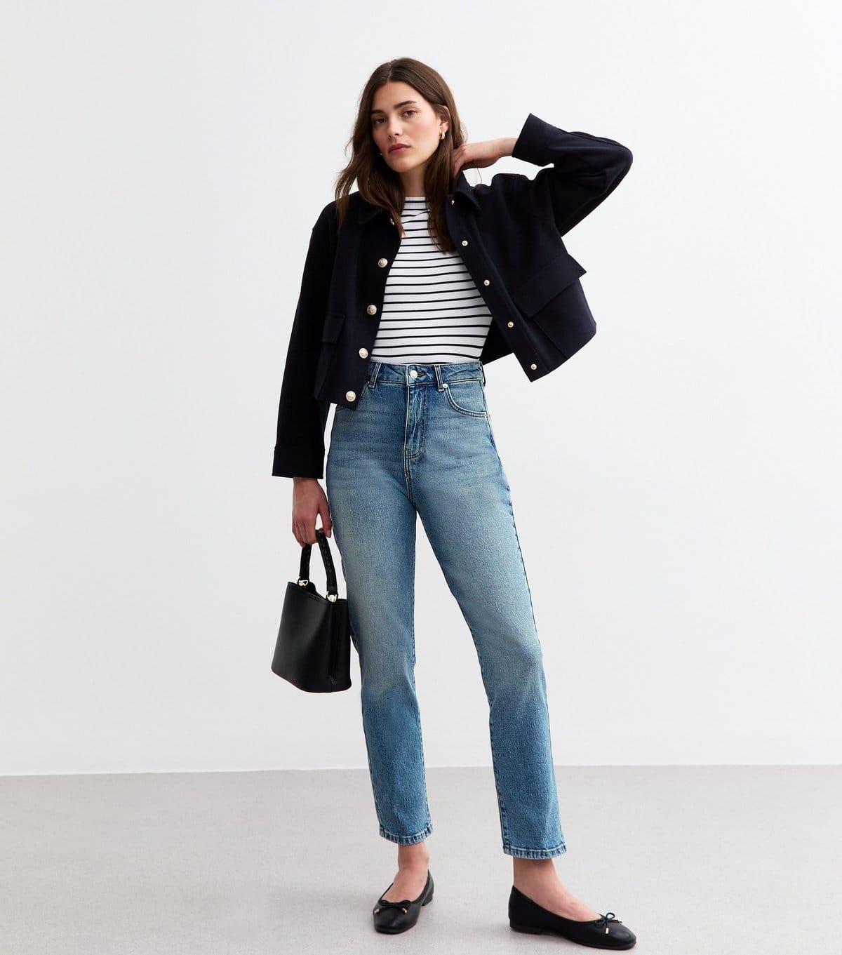 New Look Blue Vintage Tint Hannah Ankle Grazer Jeans
