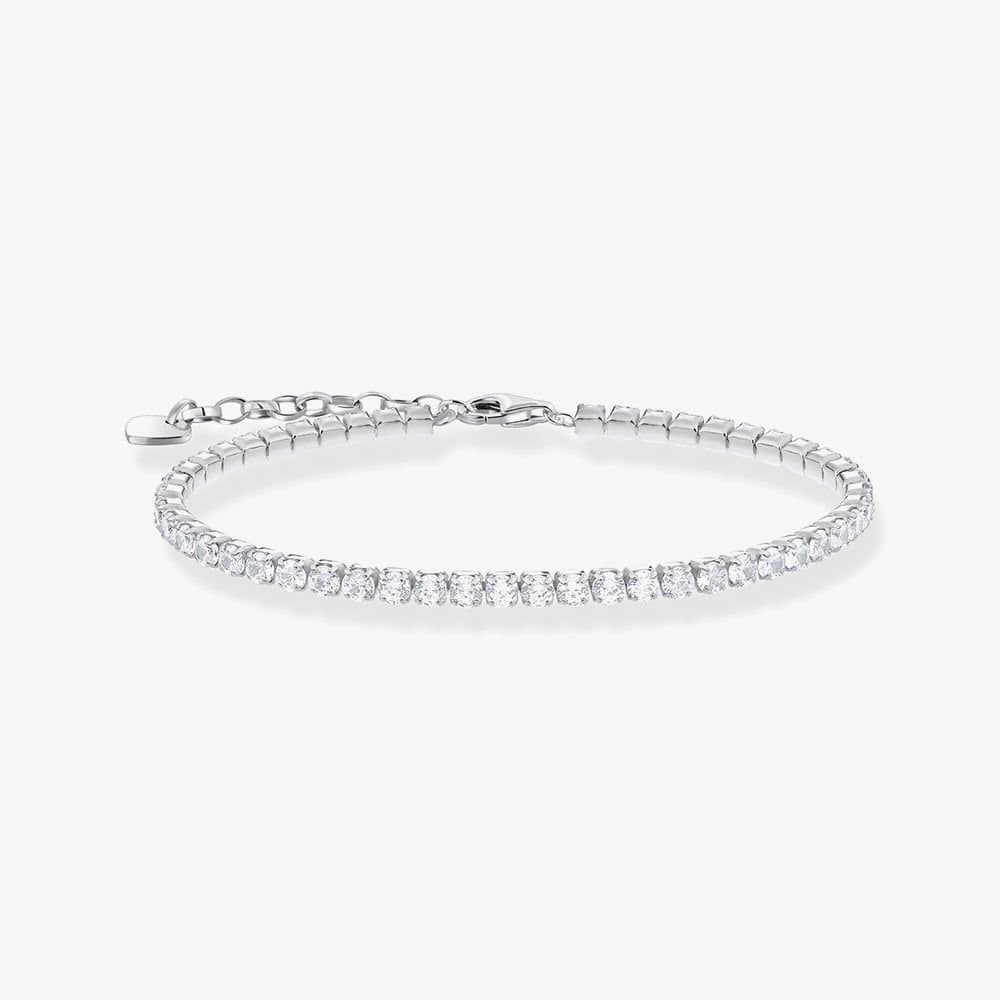 Thomas Sabo THOMAS SABO Women's Sterling Silver Zirconia Tennis Bracelet A2167-051-14-L19V