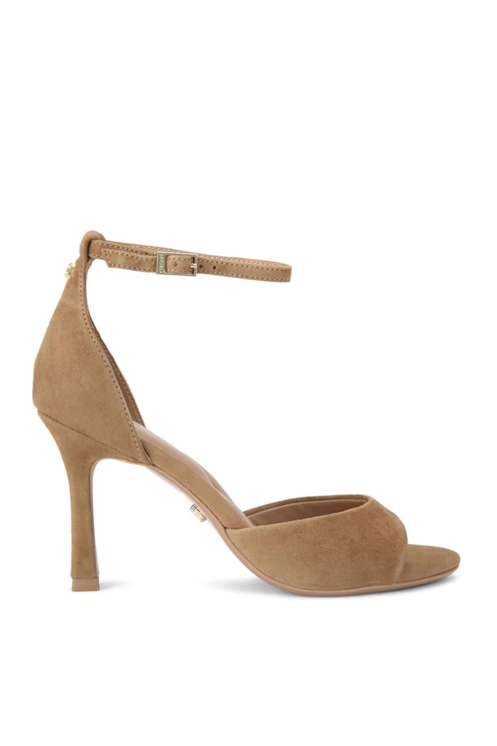 Carvela Carvela Women's 'Corletta Sandal Wide Fit' Suede Heels in Taupe