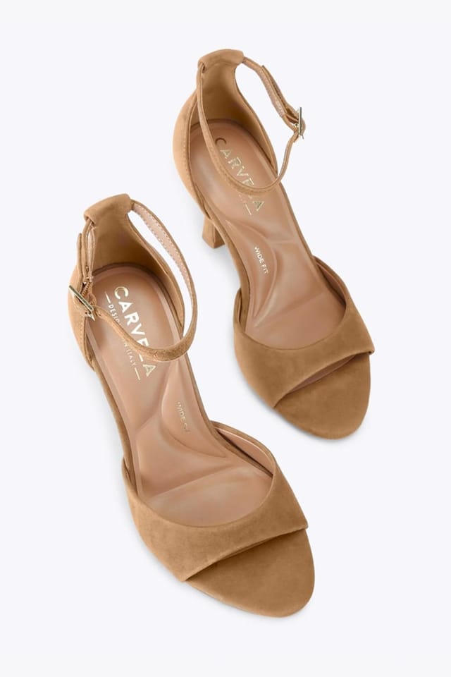 Carvela Carvela Women's 'Corletta Sandal Wide Fit' Suede Heels in Taupe - 2