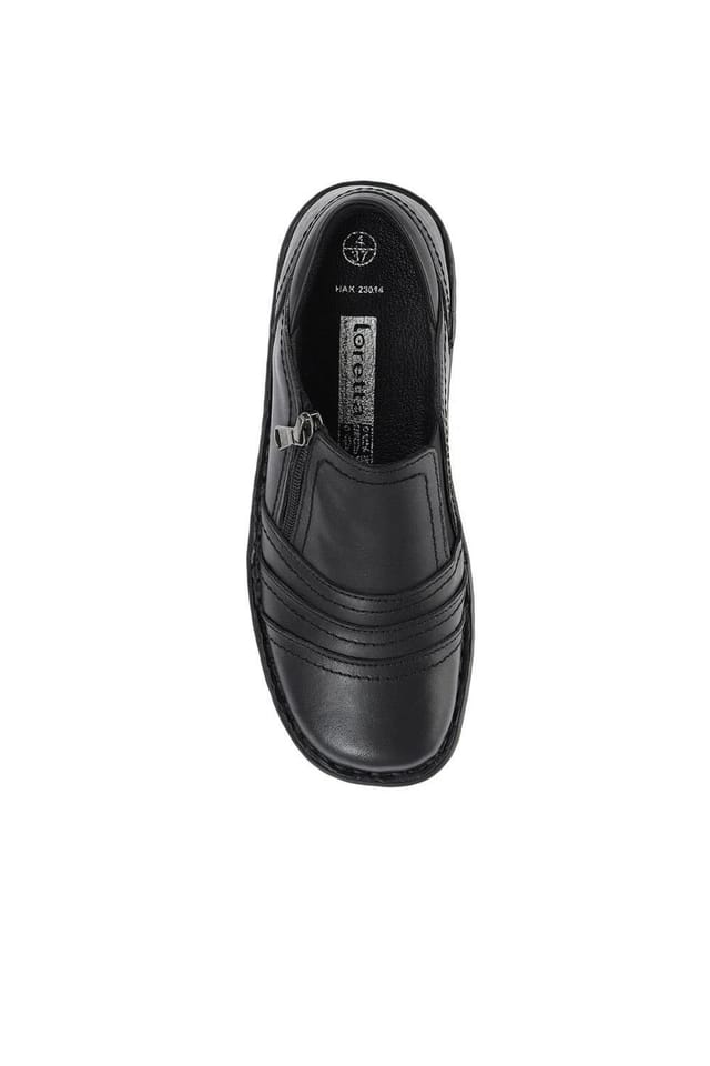 Pavers Pavers Women's Leather Slip On Shoes for Women in Black - 3