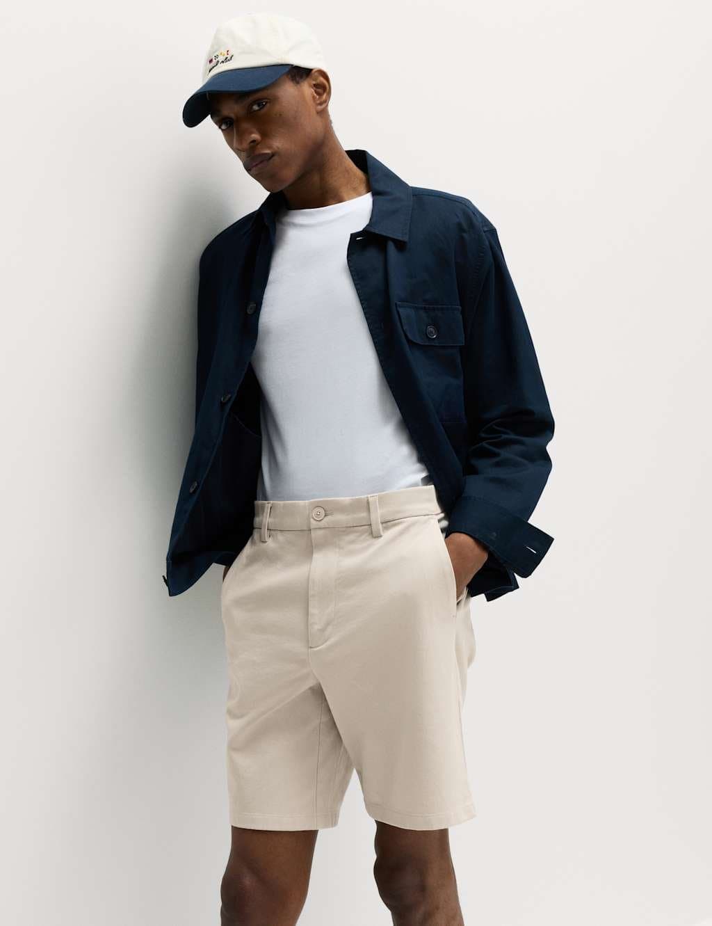 Marks & Spencer M&S Ultimate Stretch Chino Shorts Natural Beige