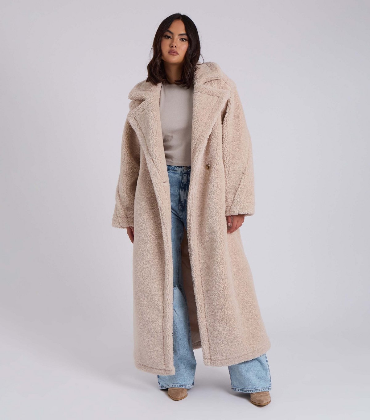 Urban Bliss Women's Stone Borg Oversized Coat Urban Bliss New Look - 2