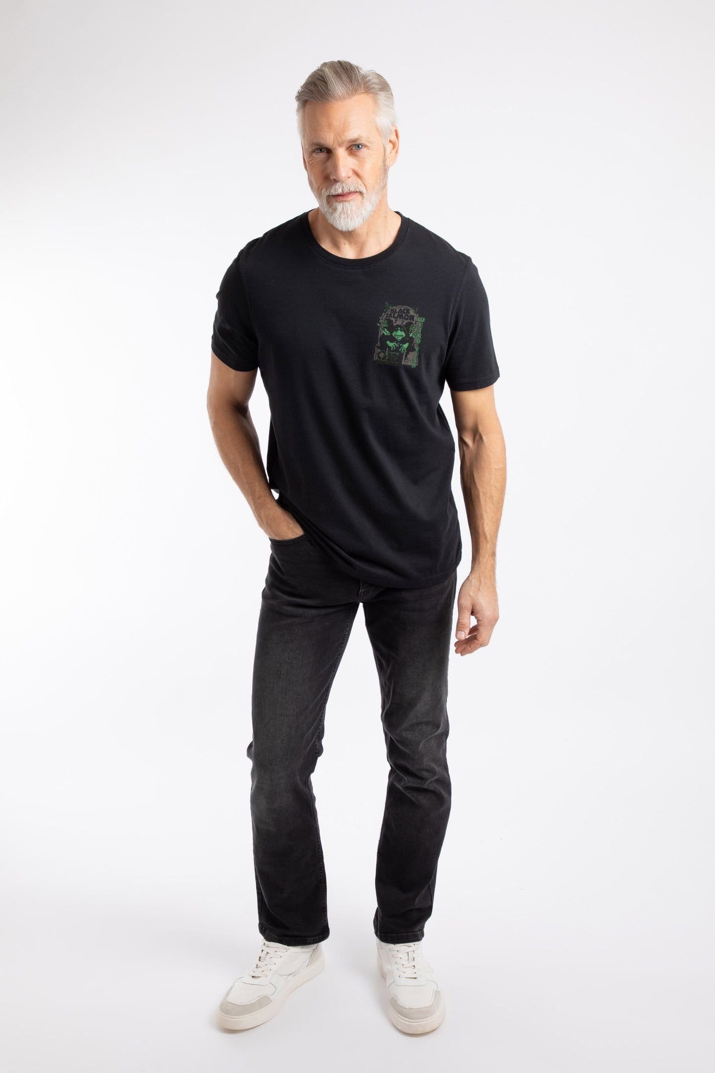 Weird Fish Weird Fish Men's Black Salmon Artist T-Shirt - 4