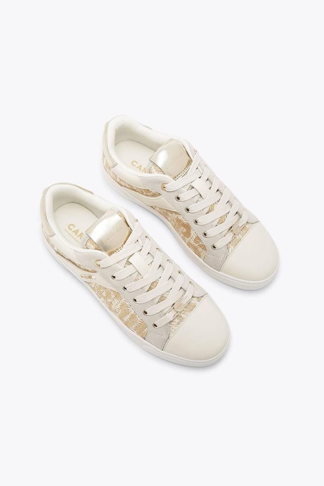 Carvela Carvela Women's 'Daze Raffia' Trainers in Cream - 2
