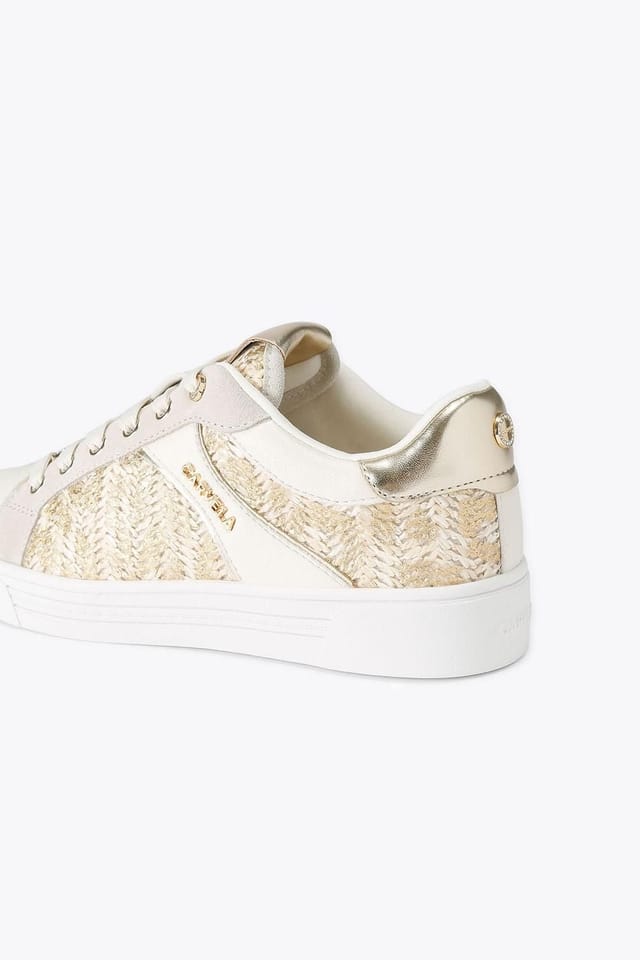Carvela Carvela Women's 'Daze Raffia' Trainers in Cream - 3