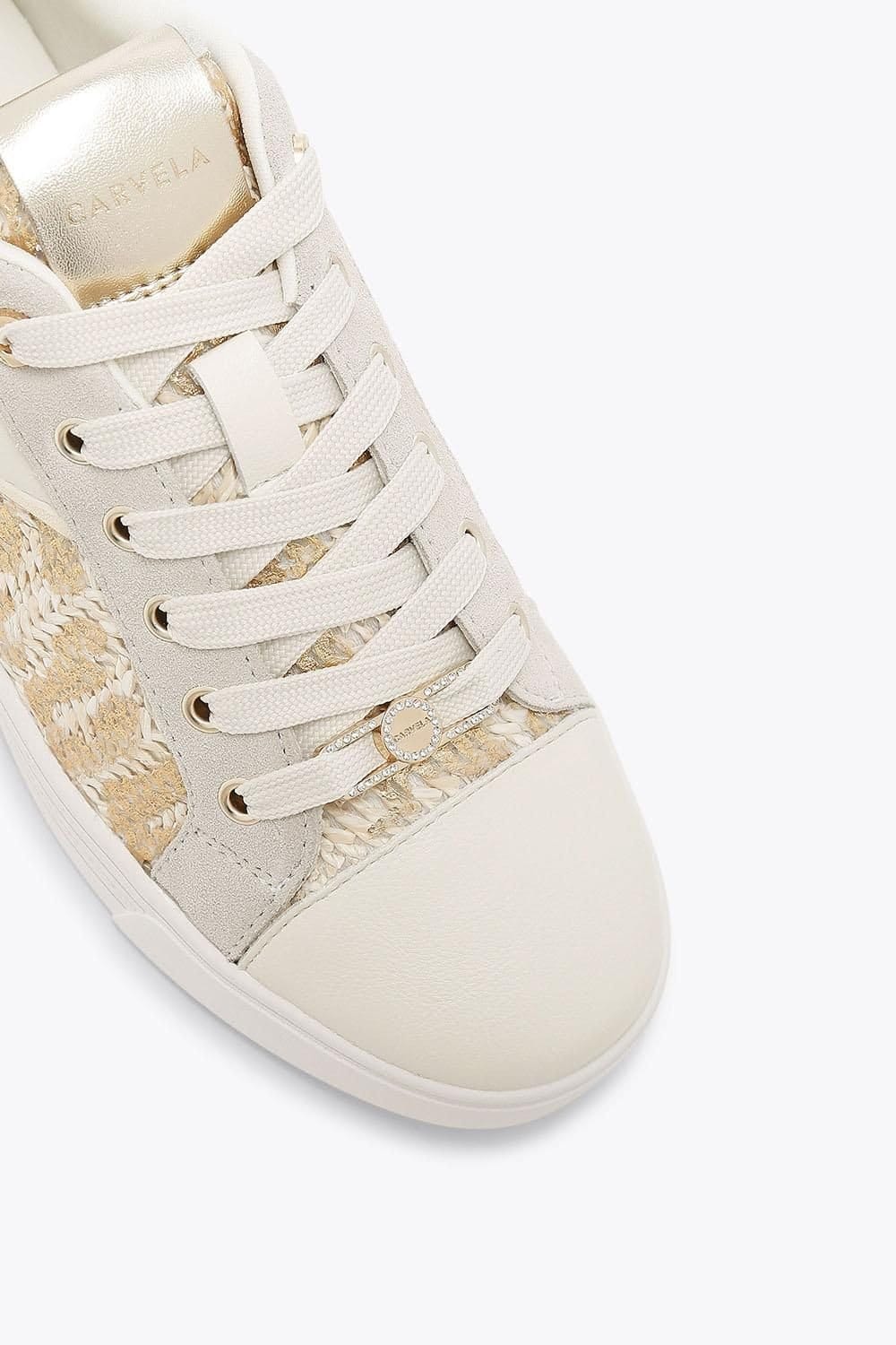 Carvela Carvela Women's 'Daze Raffia' Trainers in Cream - 4