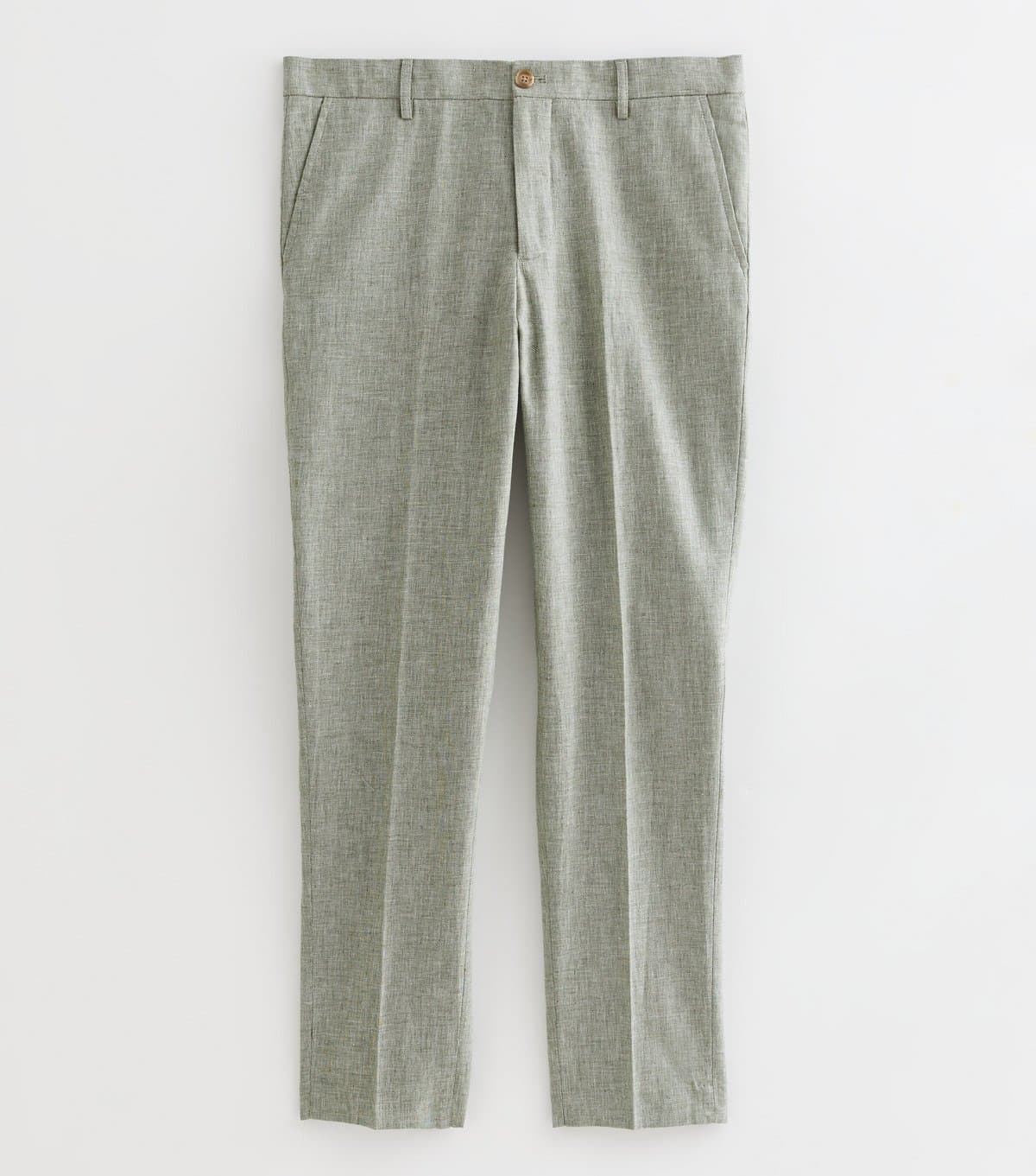 jack & jones Men's Grey Cotton Rich Regular Tailored Trousers Jack & Jones New Look