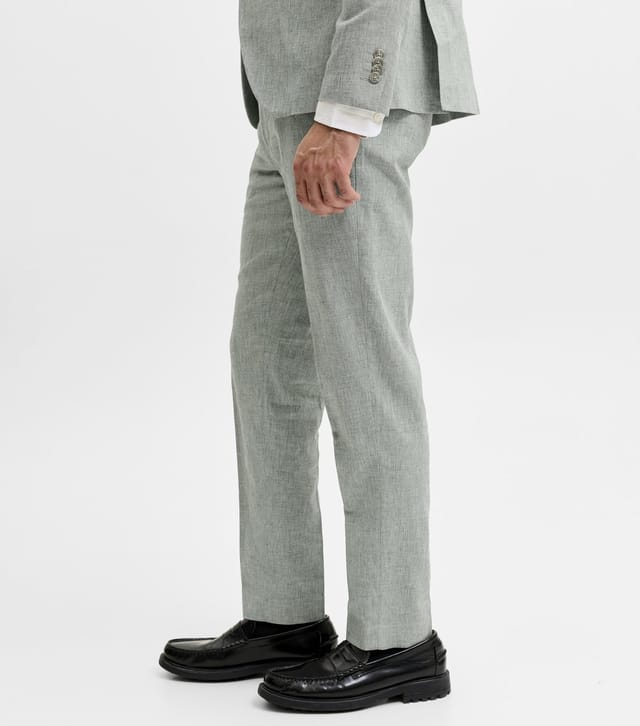 jack & jones Men's Grey Cotton Rich Regular Tailored Trousers Jack & Jones New Look - 3