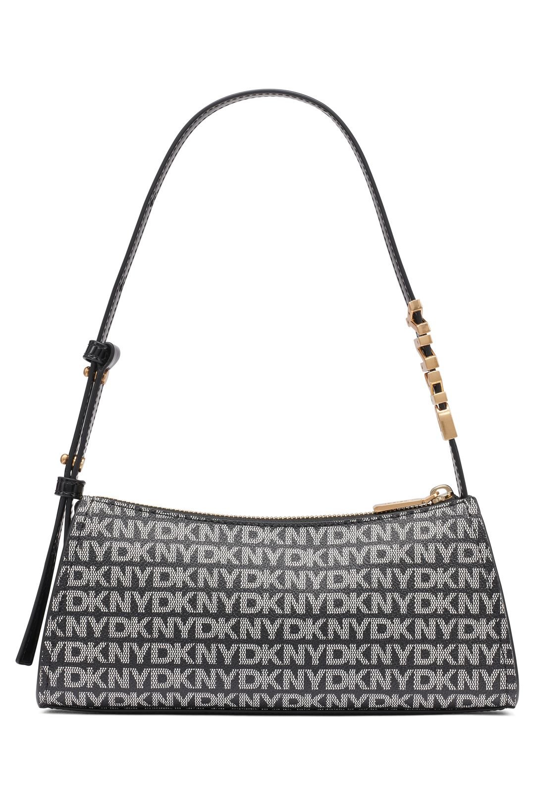 DKNY DKNY Women's Avril Tz Shoulder Hobo Bag Black Logo - 3