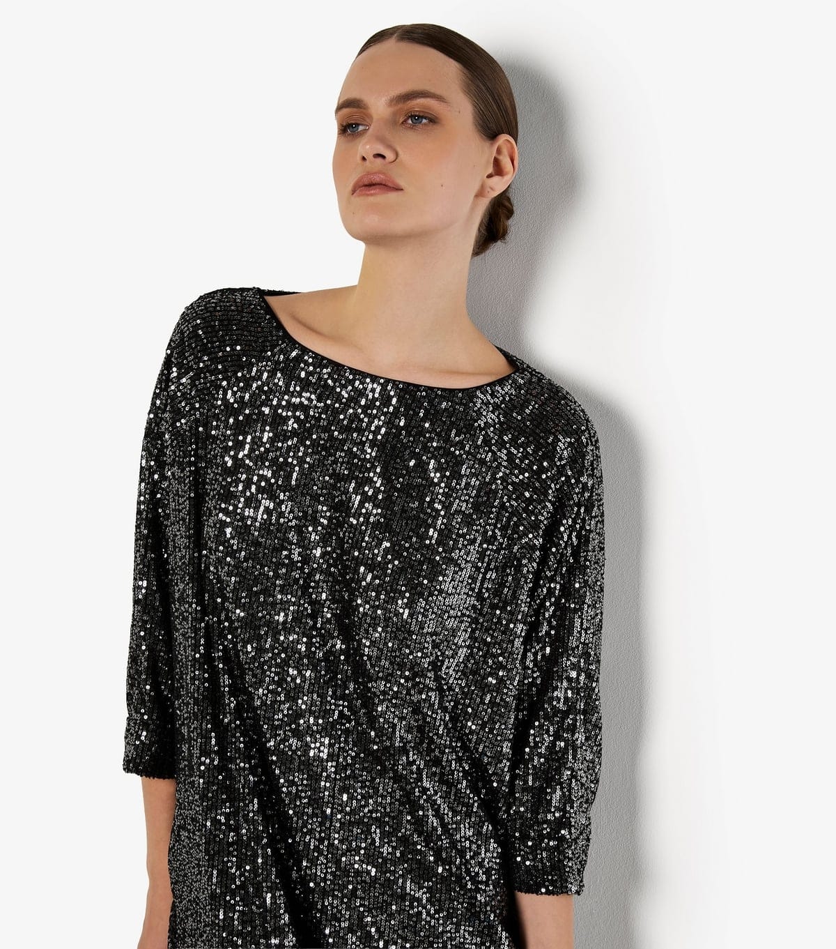 Apricot Women's Silver Sequin Lines Cocoon Midi Dress Apricot New Look - 4