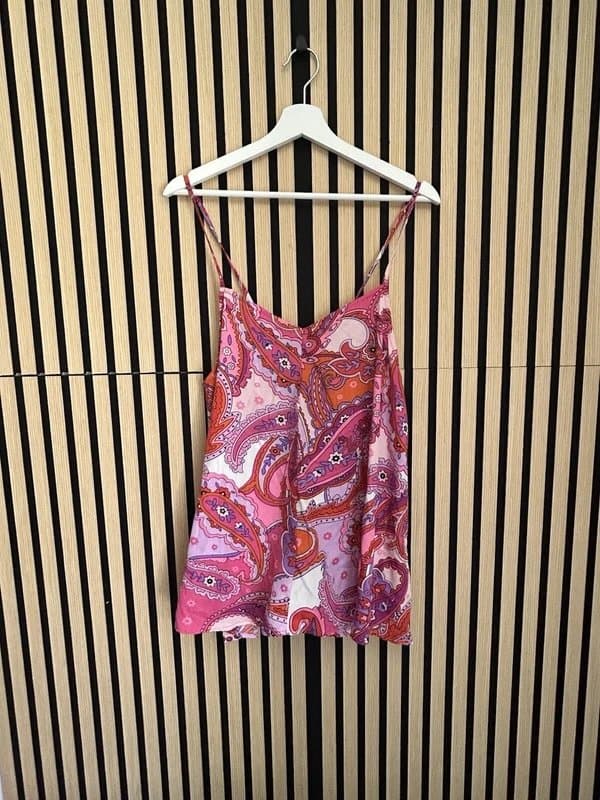 Pep&Co Pep & Co Women’s Strappy Blouse Size 16 VGC Pink Tie Up Back Detail
