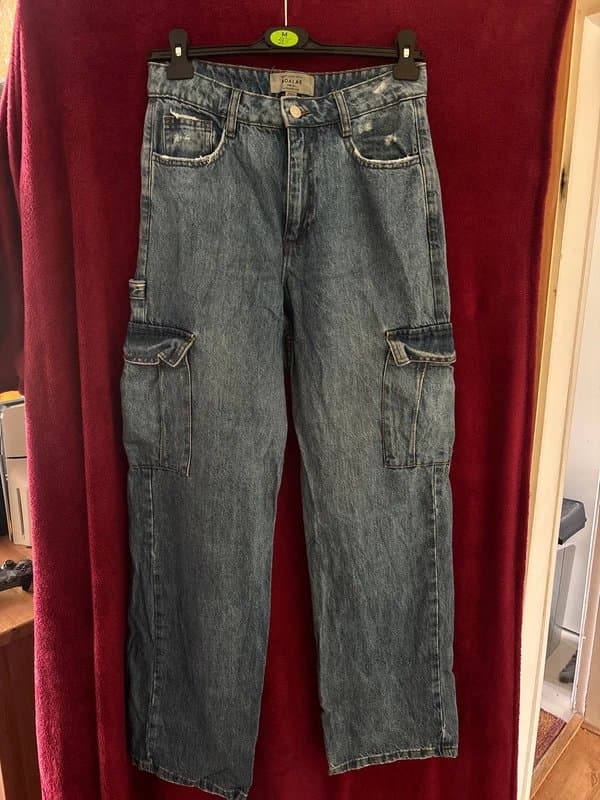 New Look Blue cargo style jeans UK size 12