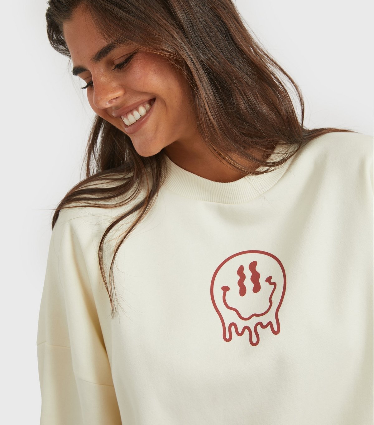Skinnydip Women's Cream Whatever Printed Sweatshirt Skinnydip New Look - 4