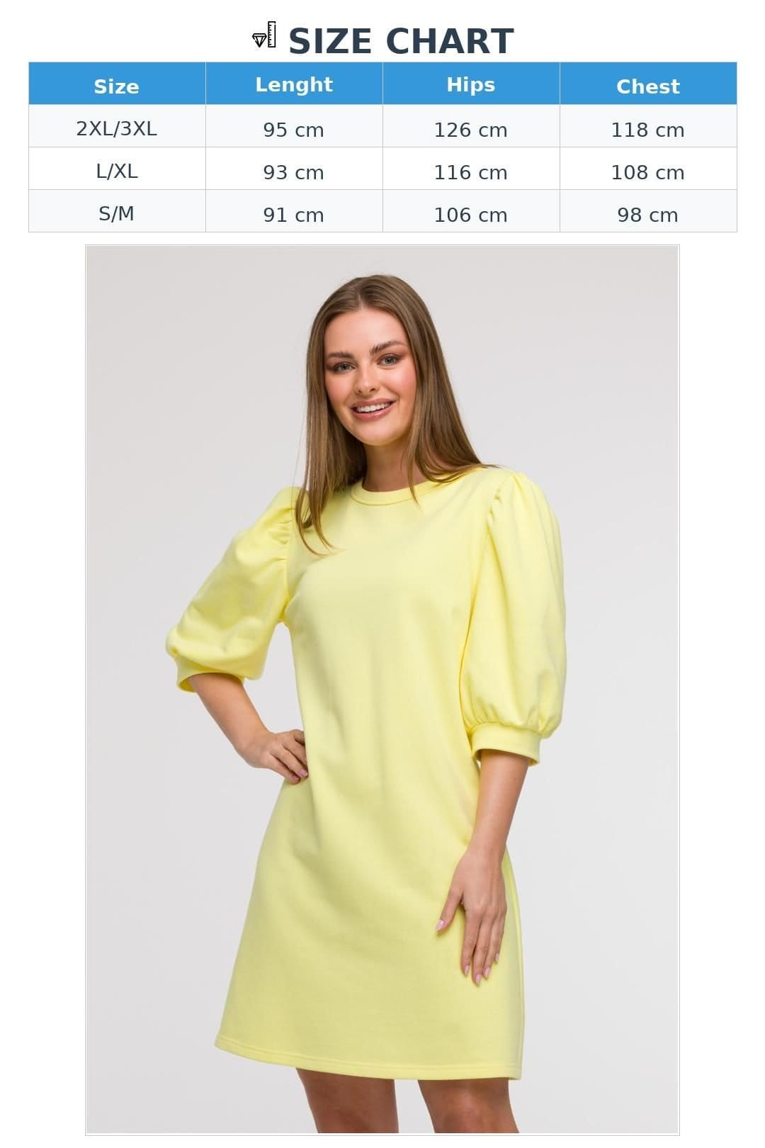 Love Lace Love Lace Women's Airy A line Day Dress with 3/4 Sleeves in Yellow - 4