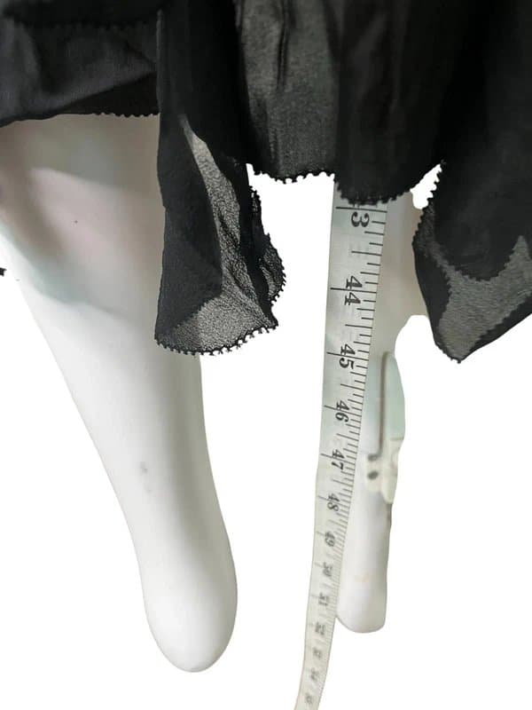 oaks London Oaks London Silk Midi Dress Size 8 Black Ruffle Layered Womens NEW EU 36 RRP £95