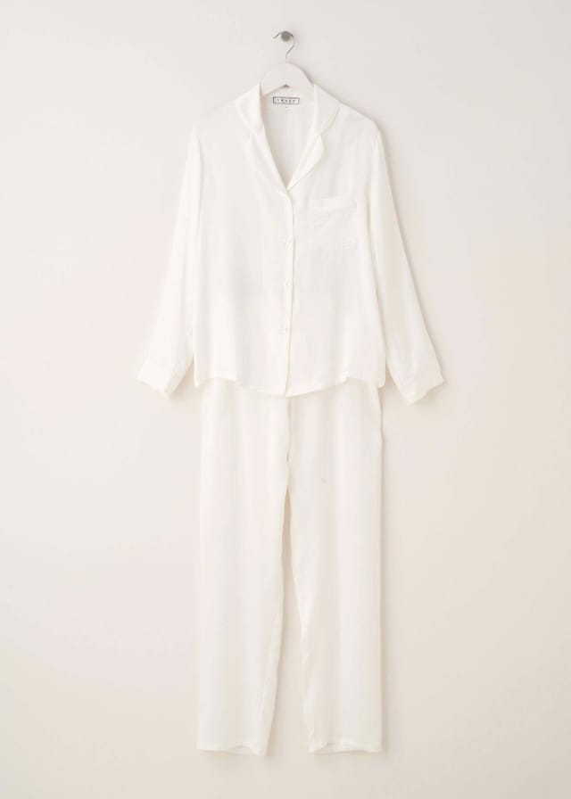 Truly Truly Women's Silk Pyjama Set in Ivory - 3