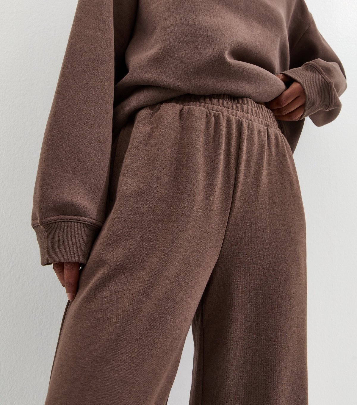 New Look Women's Dark Brown Wide Leg Joggers New Look - 2