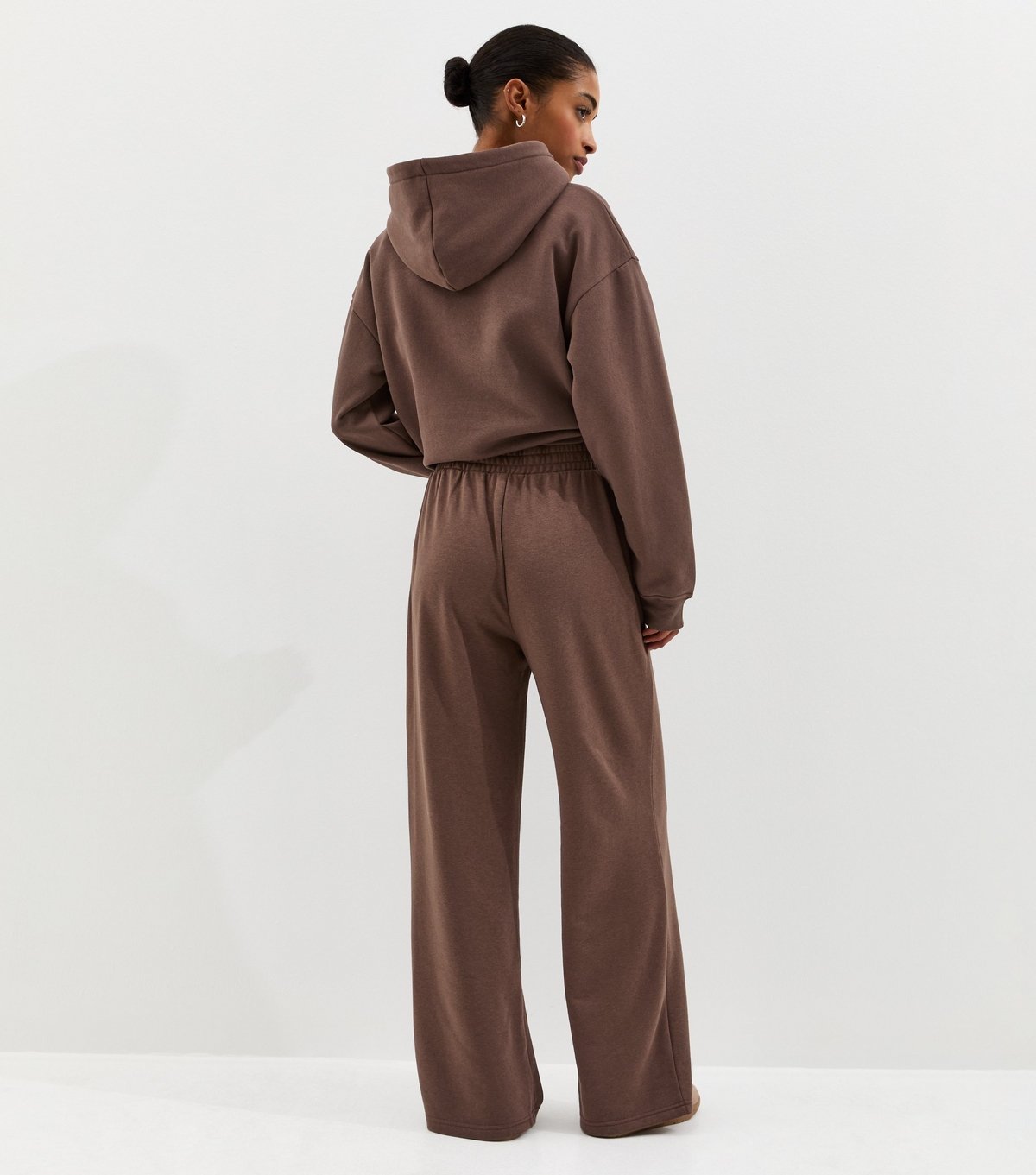 New Look Women's Dark Brown Wide Leg Joggers New Look - 4