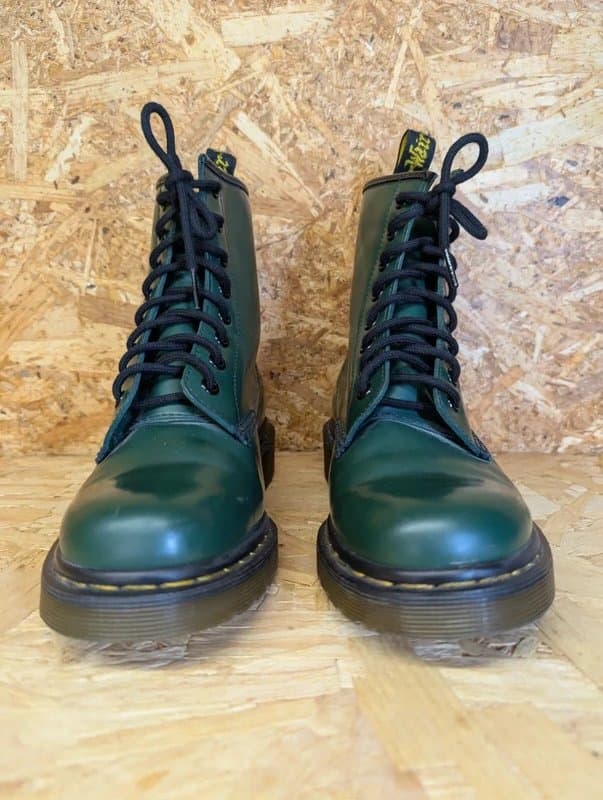 Dr. Martens Dr Martens 1460 Green Leather Boots Womens UK 5 EU 38 Lace Up Smooth 10072